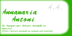 annamaria antoni business card