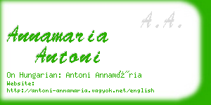 annamaria antoni business card